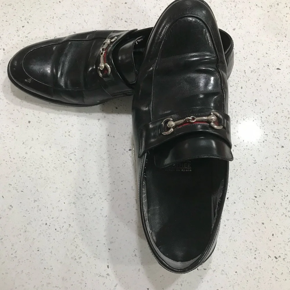 Gucci Black Horse-bit Loafers Gucci Size 10.5 VINTAGE  PAIR WITH JEANS